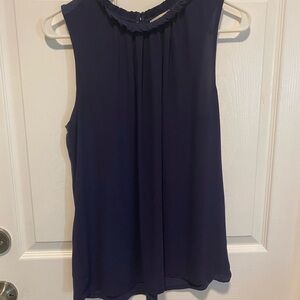 LOFT Navy Sleeveless Blouse